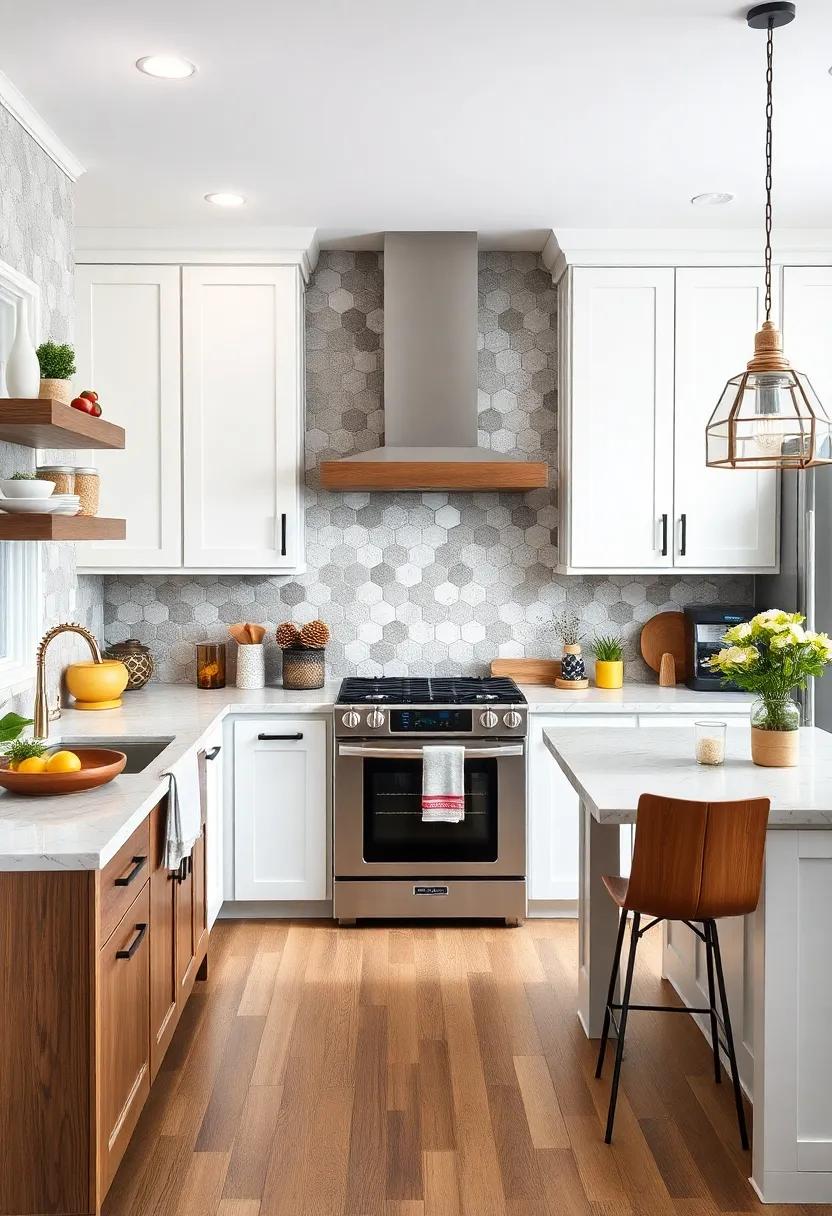 Chic Hexagon‌ Tiles: ​Utilize geometric designs⁢ with hexagon⁤ tiles that blend contemporary aesthetics and ⁣farmhouse charm
