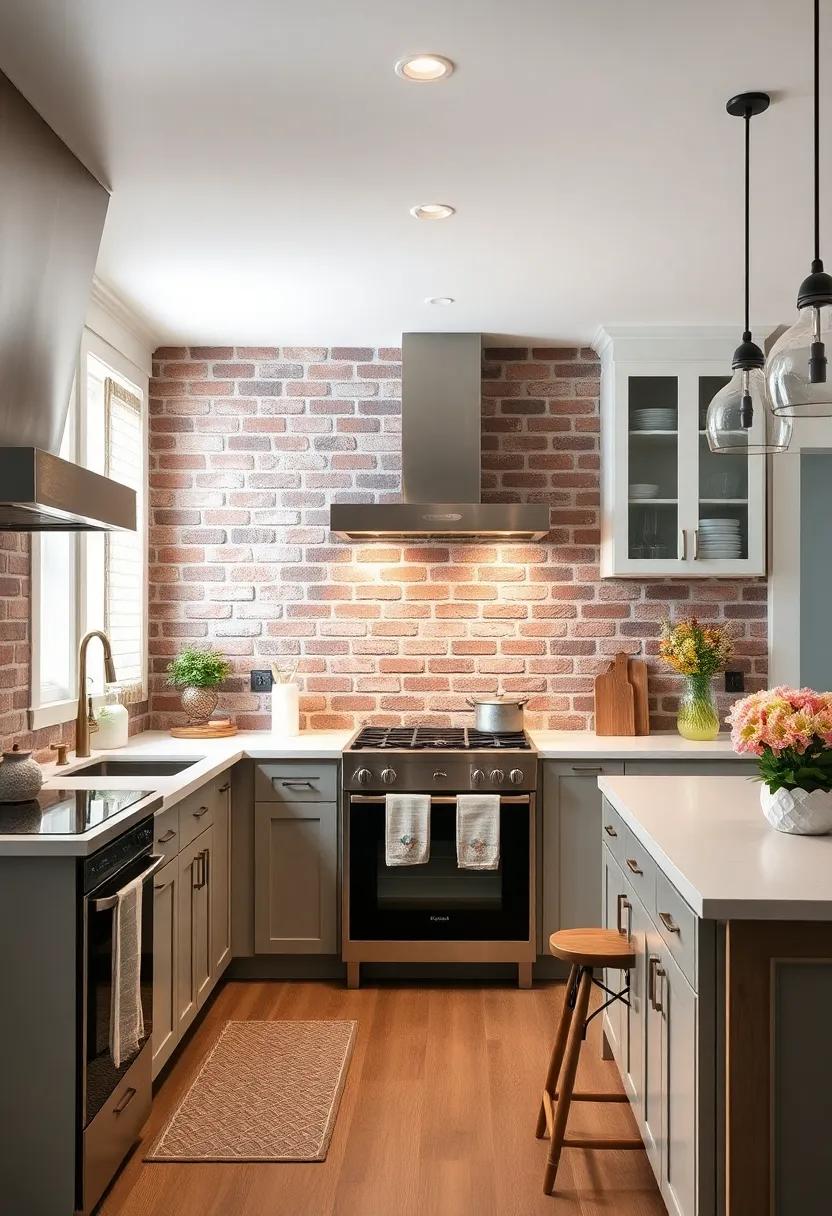 Rustic Brick: Capture an authentic ​farmhouse feel with exposed⁢ rustic​ brick ​that tells a story of⁤ warmth⁤ and character