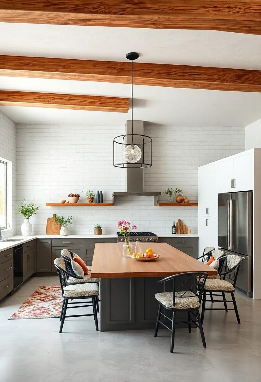 Rustic Wooden Beams: Incorporate wooden beams on ‍the ceiling to bring​ warmth⁣ and a‌ touch of nature indoors, ​enhancing the farmhouse ⁣charm