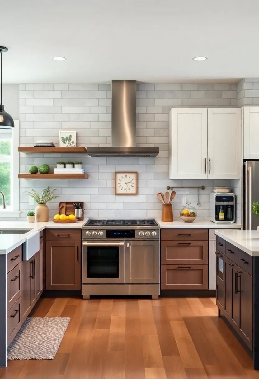 Stainless Steel Appliances:​ Combine​ modern⁢ efficiency ‍with classic style ⁢by incorporating sleek stainless steel appliances into‍ your kitchen