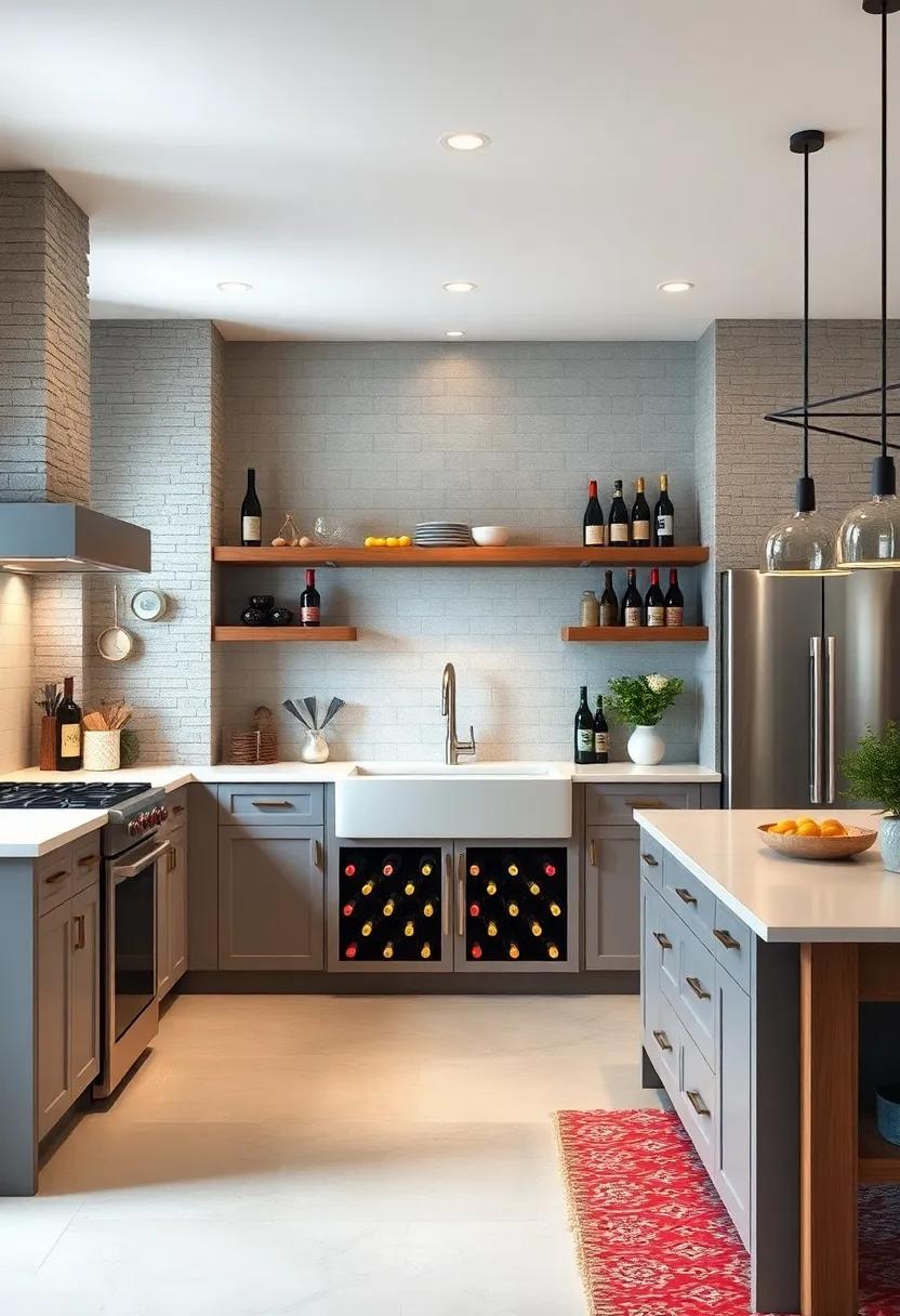 wine Storage: Designate a stylish area for wine storage that complements the kitchen decor, whether through a⁤ dedicated rack or built-ins