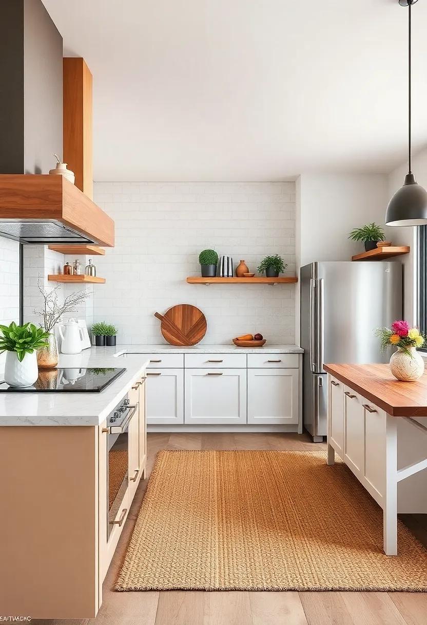 Woven​ Textiles: Use ⁤woven rugs or ‌mats for ​a cozy ​touch ⁤that adds warmth and texture while being durable for everyday kitchen life