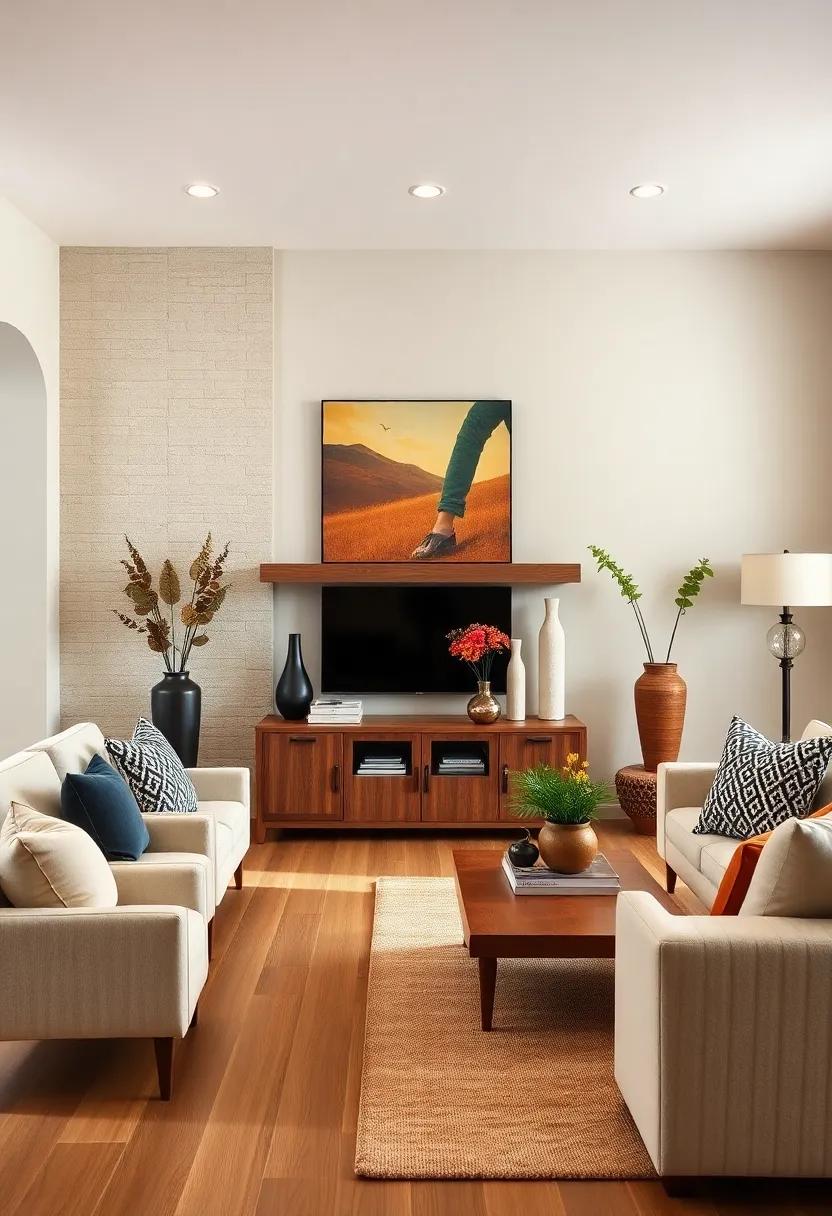 Console⁣ Tables with Storage: ‌A wooden console table at the ⁤entry of the living room can serve dual purposes of ⁢style and organization