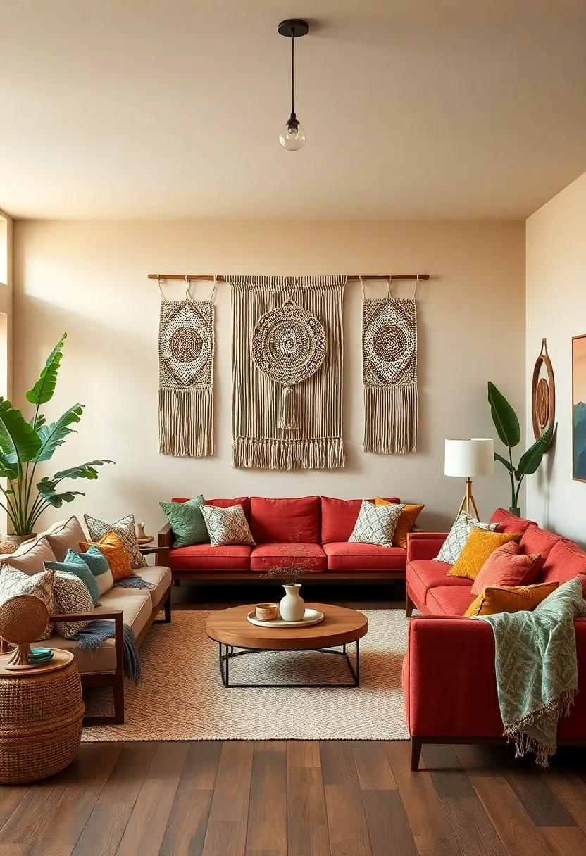 Woven Wall Hangings: Incorporate woven tapestries or macramé art to soften hard⁢ surfaces and add a touch of ⁤bohemian coziness
