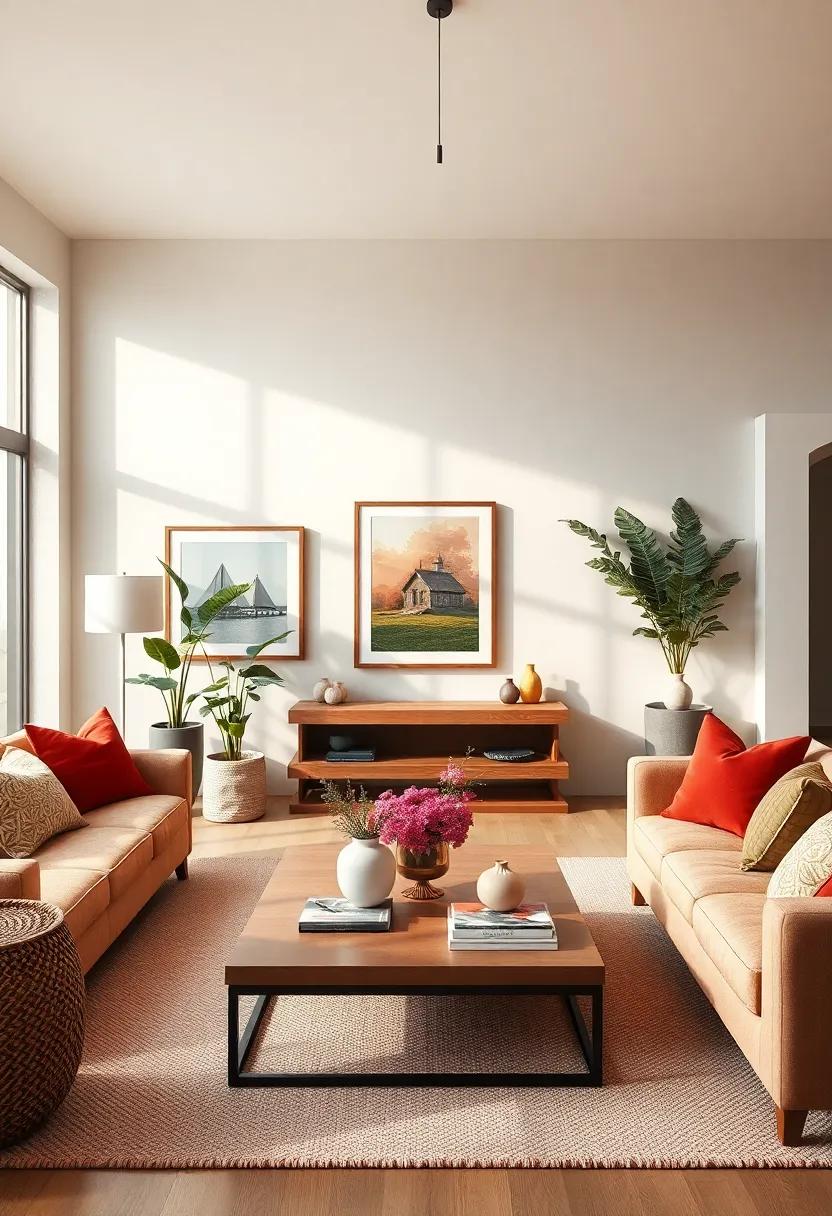 Warm-toned Wooden Frames: Frame your artwork or ‌photos with warm-toned ​wooden frames⁢ to enhance the overall warmth of the decor