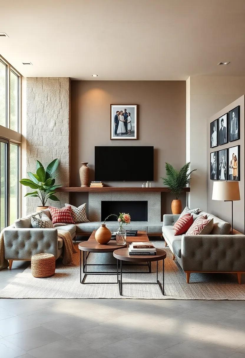 Family-photo Gallery: Adorn your walls with framed family photos for a personal ⁤touch that invites warmth and nostalgia