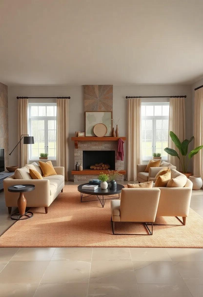 Earthy-toned Area Rugs: A plush,‌ earthy-toned area rug⁣ will anchor the room while adding warmth underfoot, ⁣perfect for⁢ both style and comfort