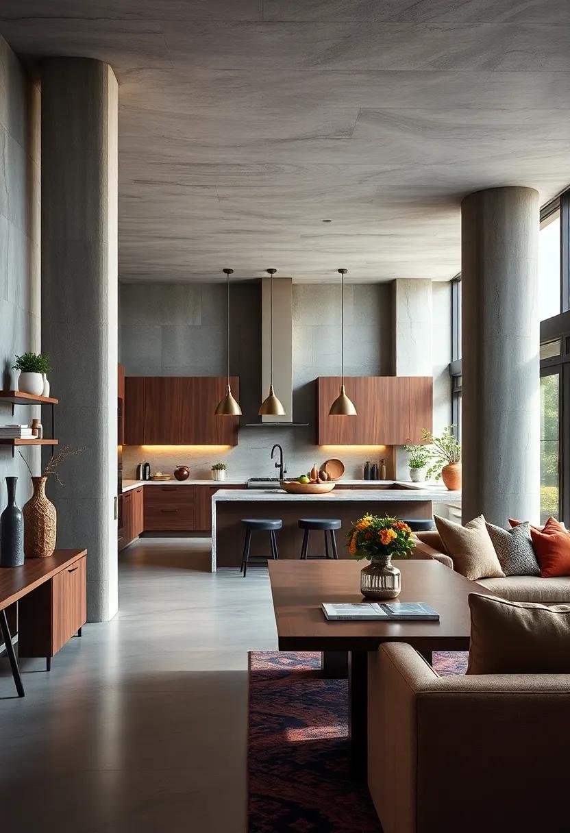 Embrace urban ⁤chic in an​ eclectic kitchen ⁤that effortlessly blends various ⁤styles, highlighted by ⁢bold columns ‌that tell a ⁤story