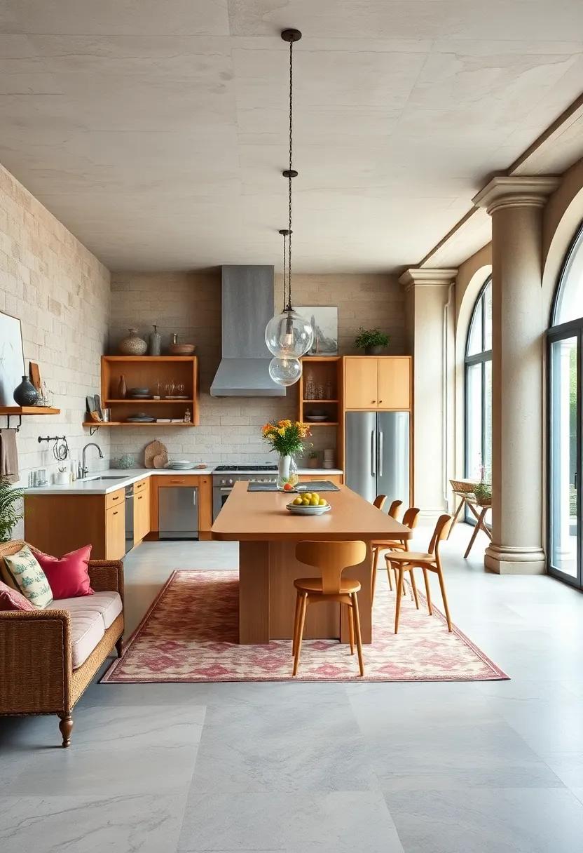 Experience the charm⁤ of⁣ a ⁣vintage kitchen featuring classic columns,evoking a sense of nostalgia while ‌maintaining modern functionality