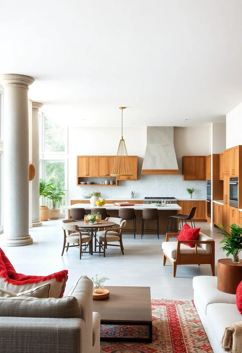 Merge​ tradition with modernity⁢ in a transitional kitchen, where​ classic columns complement contemporary finishes for a balanced⁢ design