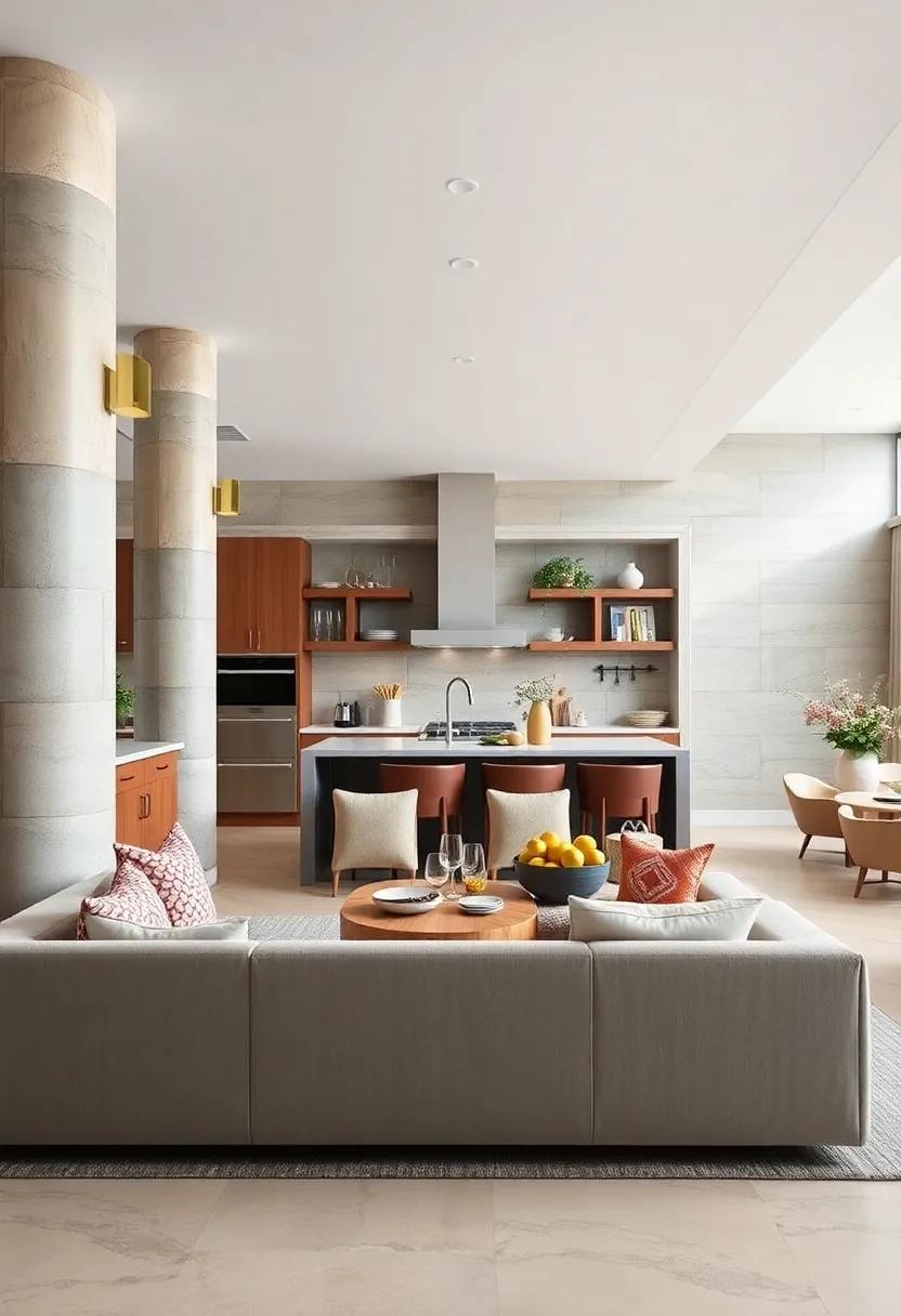 Tasteful and practical,this gourmet kitchen ⁢utilizes columns for both structural support and as ⁢stylish‍ design elements,ensuring functionality