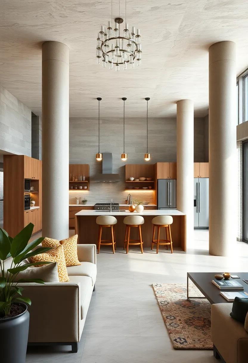 Uncover the beauty in ⁢symmetry⁤ with ⁣a tastefully ‍designed⁢ kitchen that aligns columns⁤ with ​cabinets, creating harmonious designs