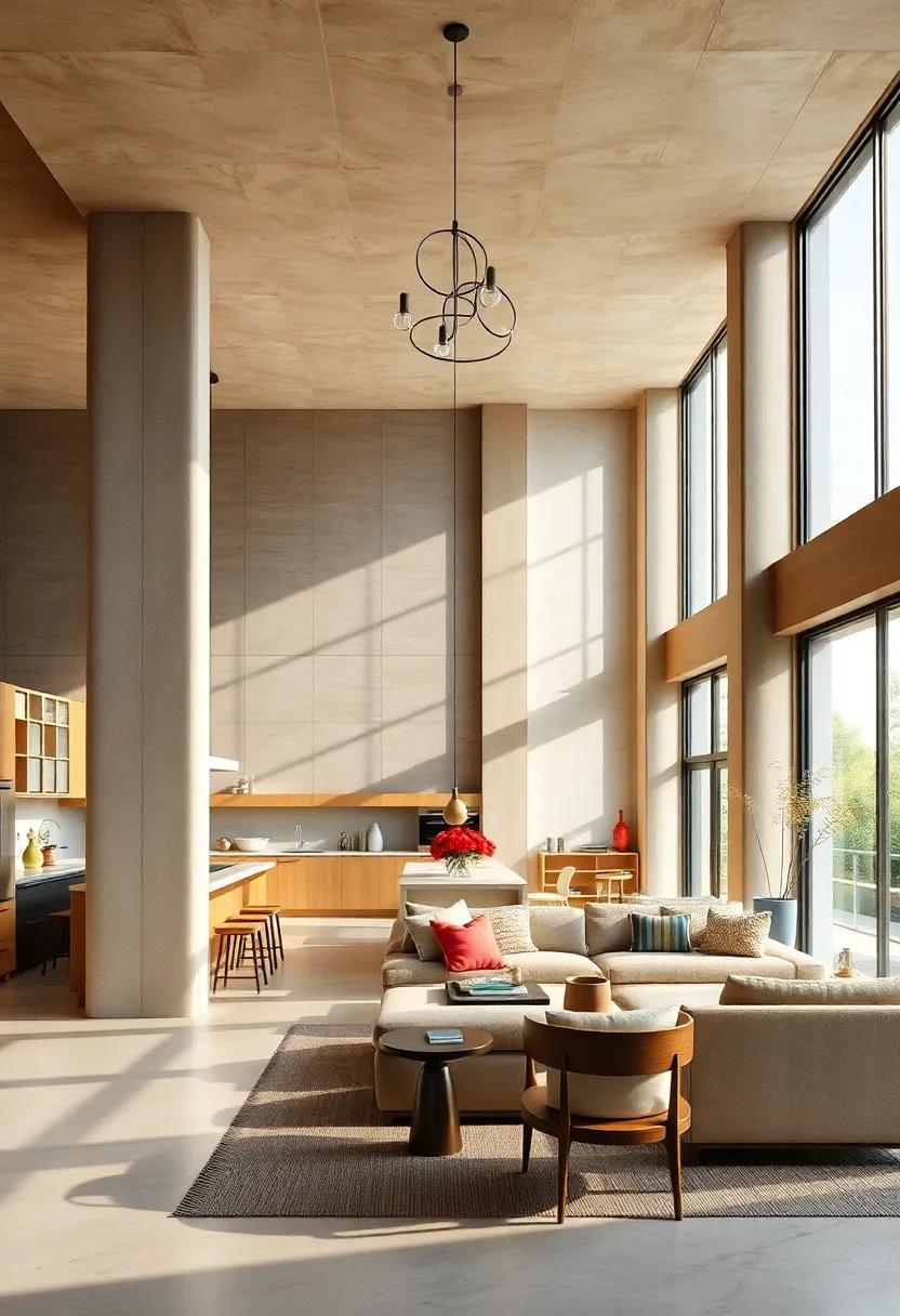 Witness the beauty⁤ of natural light in ⁤an⁤ open ‍concept kitchen ⁣with⁤ large windows and airy columns,enhancing the ⁢feeling ‍of spaciousness