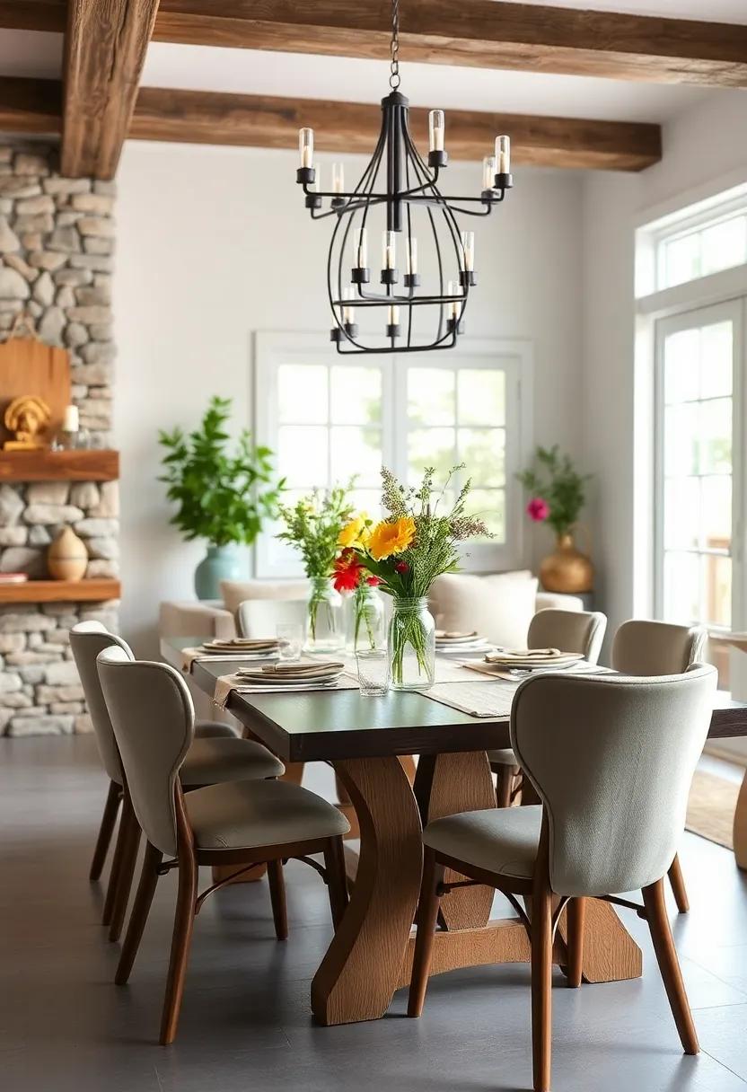 Display Mason jar centerpieces: Fill Mason jars with seasonal flowers or⁣ greenery as simple yet chic centerpieces for ‌your dining table