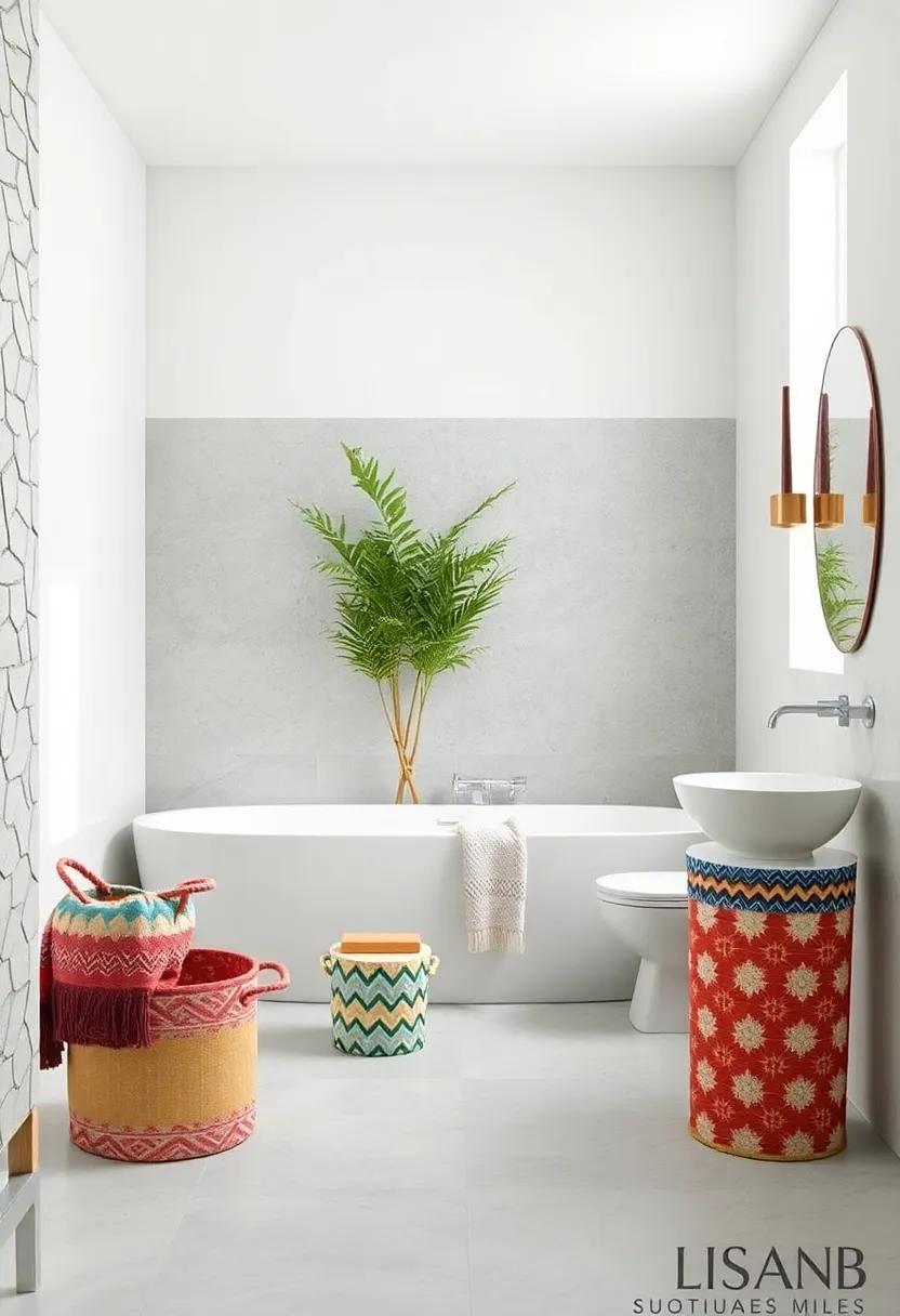 Colorful⁤ Wastebaskets: Select wastebaskets featuring fun patterned textiles that ​elevate​ even⁢ the⁣ most functional items