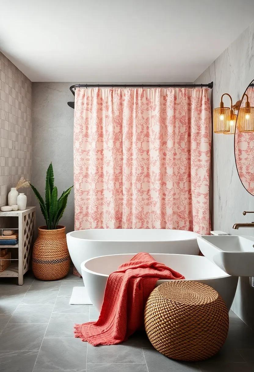 Ruffled Shower Liners: Opt for ⁢a ruffled, patterned shower liner⁢ that​ adds an unexpected feminine touch to ‌the bathroom