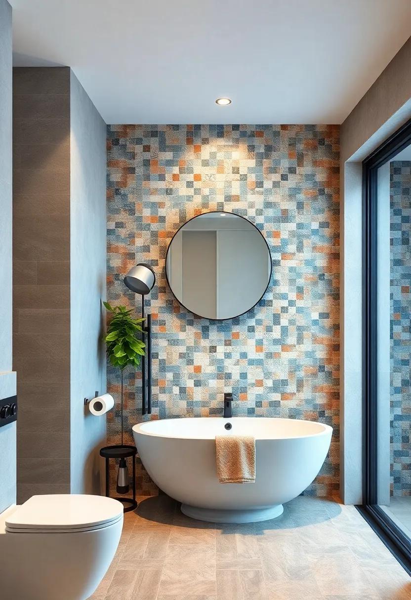 Incorporate a⁢ mosaic ⁣tile design that adds intricate detail⁤ and texture, making the wall a stunning ‍centerpiece