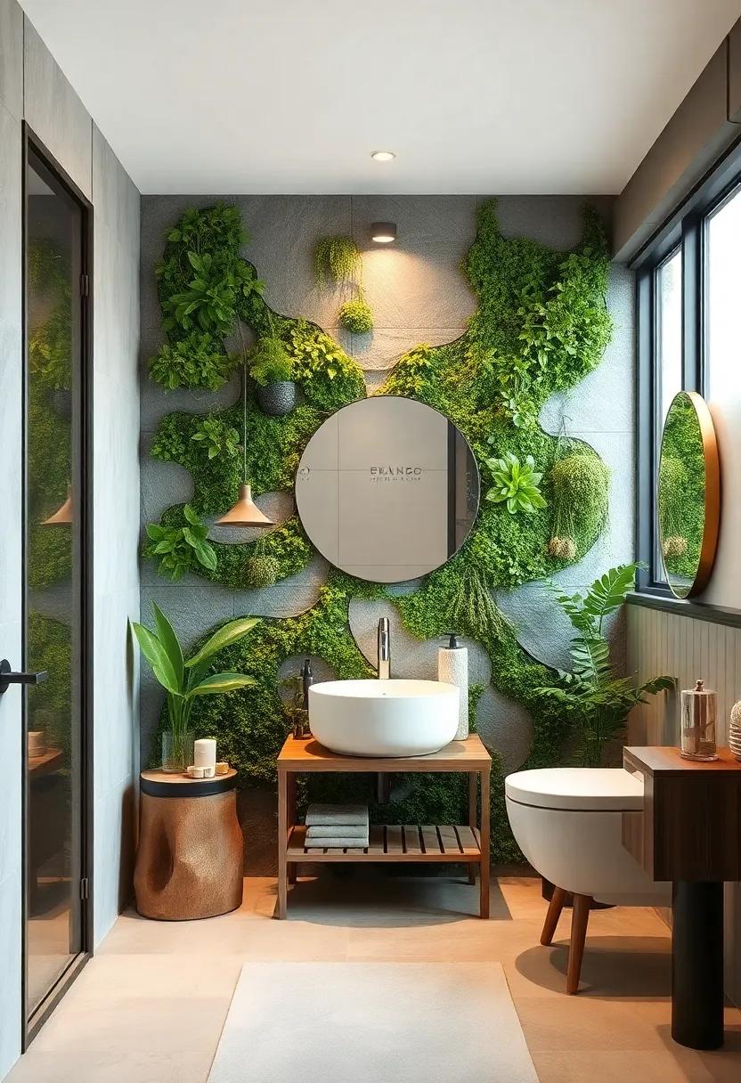 Incorporate‍ natural elements using living moss or plant wall treatments for a⁣ fresh, biophilic design approach