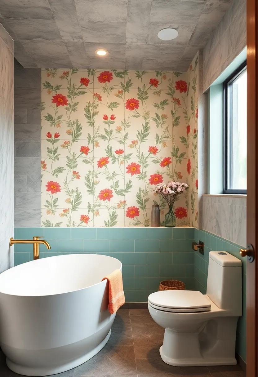 Use a ‌fun patterned wallpaper for a bright, ⁤youthful touch, perfect for creating‍ a⁤ whimsical retreat in your bathroom