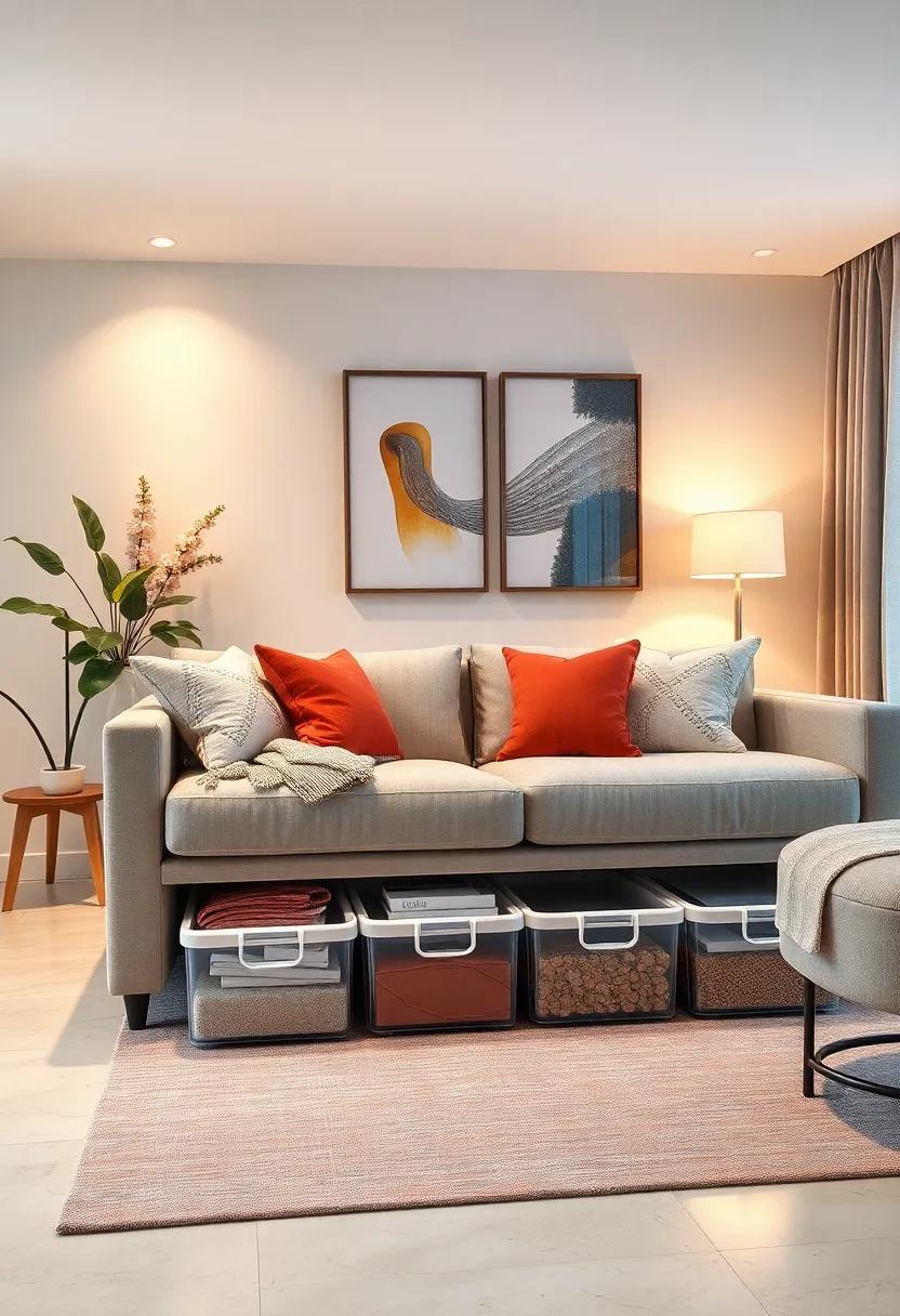 Under-Furniture Storages: Place ⁤shallow clear bins under your sofa or bed to ‌store ​seasonal items or extra blankets, making use ⁤of or else⁢ wasted space