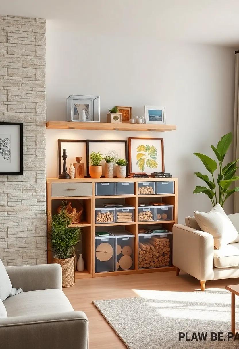 Craft Supply Organizer: Keep crafting materials neat and organized in clear bins within a dedicated shelf, allowing for easy access and visibility