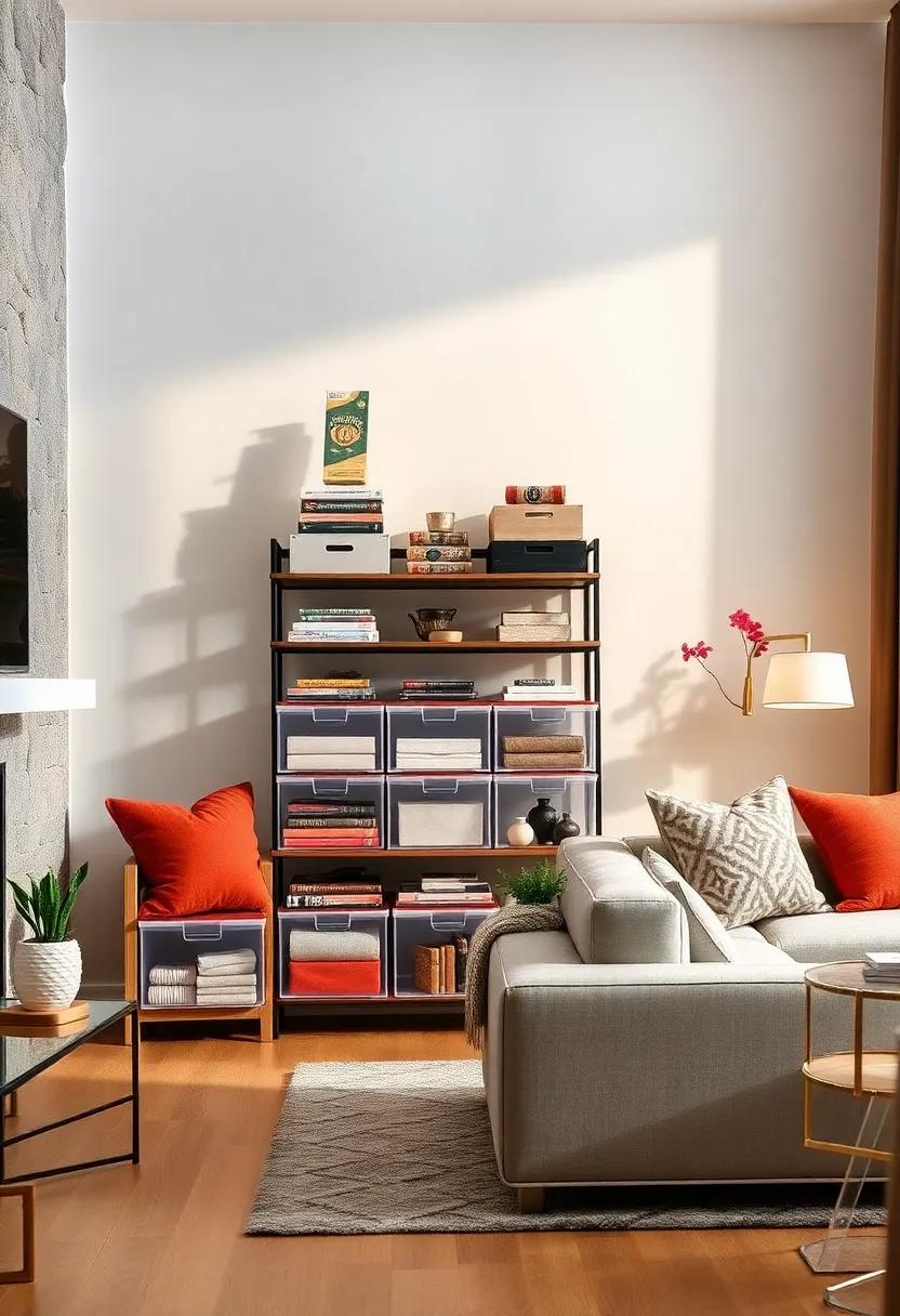 Stylish‍ Stacking: Stack various-sized clear storage bins to create an eye-catching display that doubles as ‍functional storage for items like DVDs or board‍ games