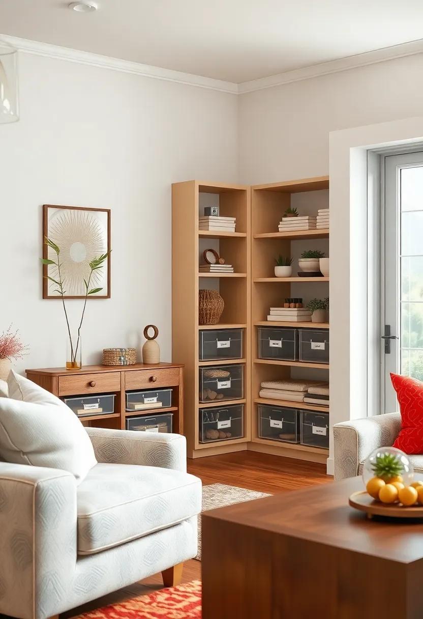 Labeled Pantry Storage: Extend your living room organization into⁢ the pantry with clear‌ bins, labeling them for a‍ cohesive and tidy⁤ look