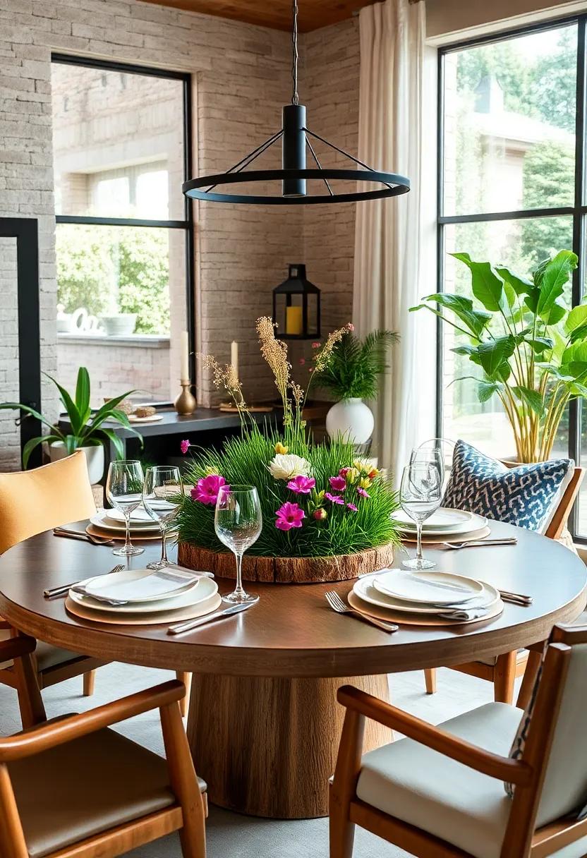 Create an ⁤Outdoor Dining Atmosphere: Set up ⁣faux ⁤grass or a tabletop garden centerpiece to mimic a rustic‌ outdoor ⁢dining experience