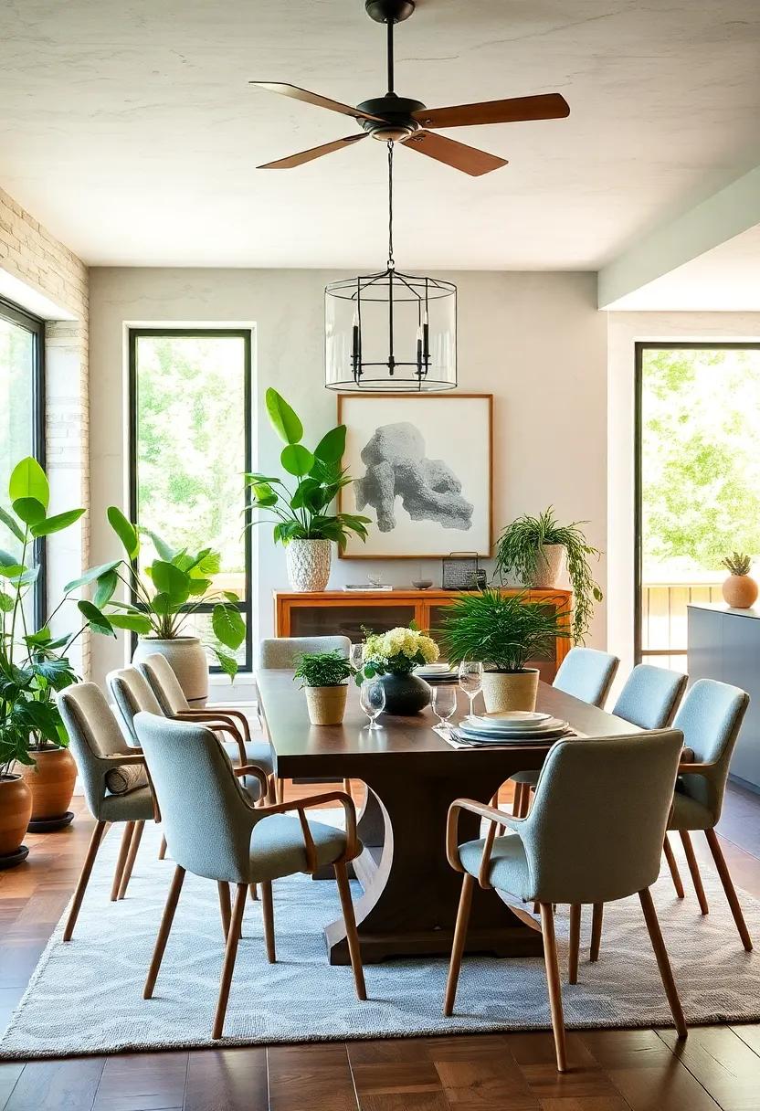 Incorporate ‌Greenery: Fill your space with‌ potted plants or ​herb pots for a refreshing look that ⁤connects your dining‍ room ‌to nature