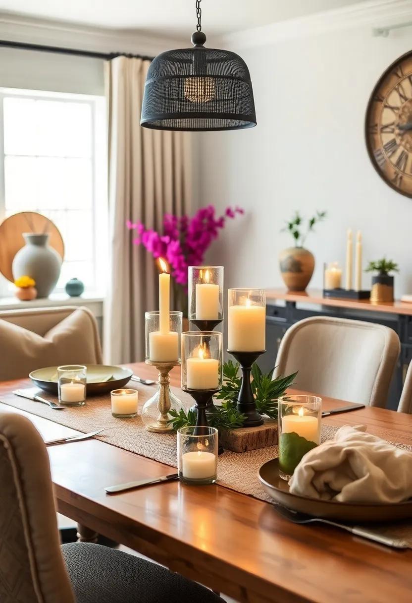 Decorative Candles: Scour thrift stores for unusual candle holders and candles that can create a cozy ambiance ‍during dinner parties