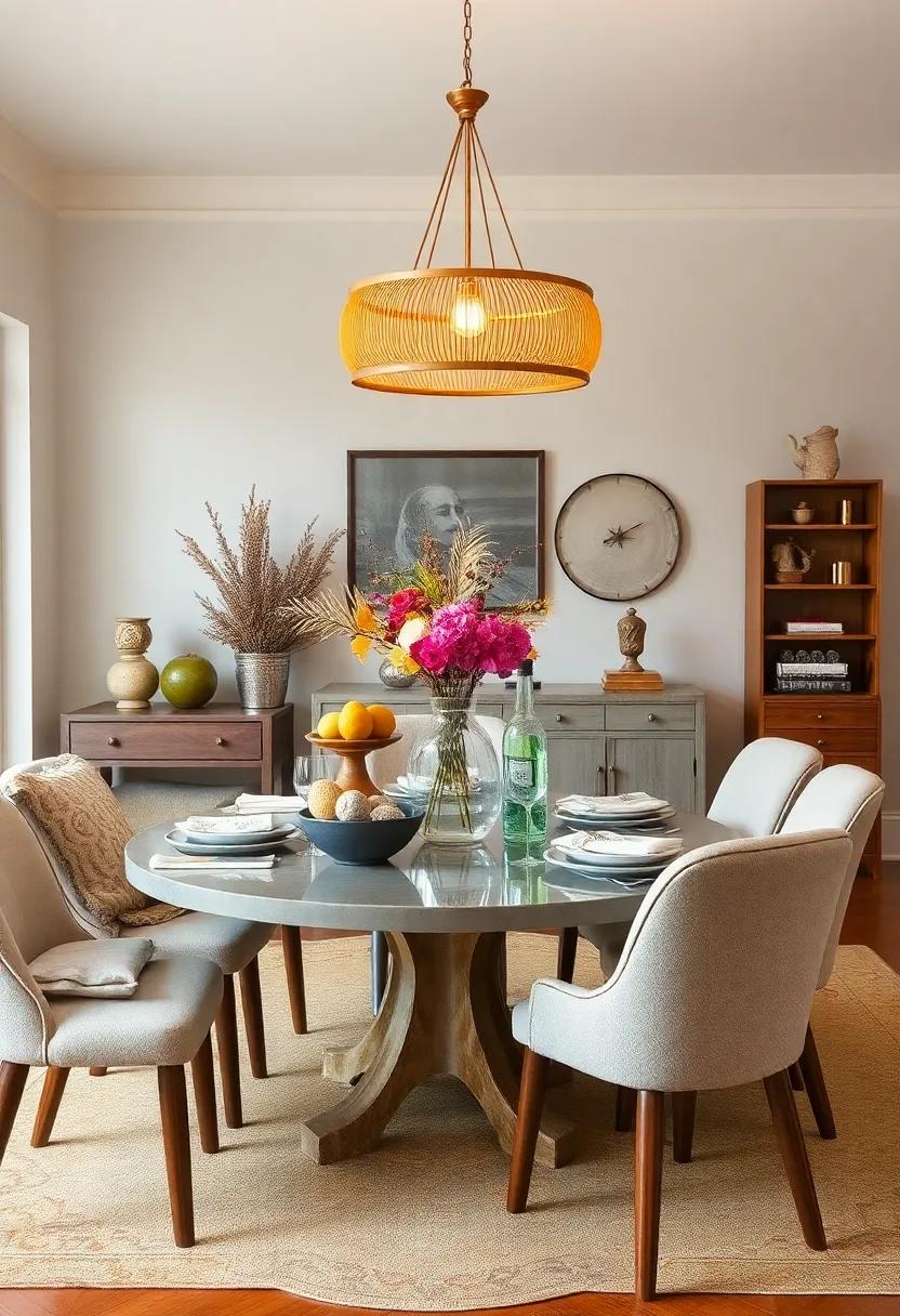 Unique Centerpieces: Find quirky vases or decorative bowls that can serve as conversation starters,filled with fresh flowers or seasonal decorations