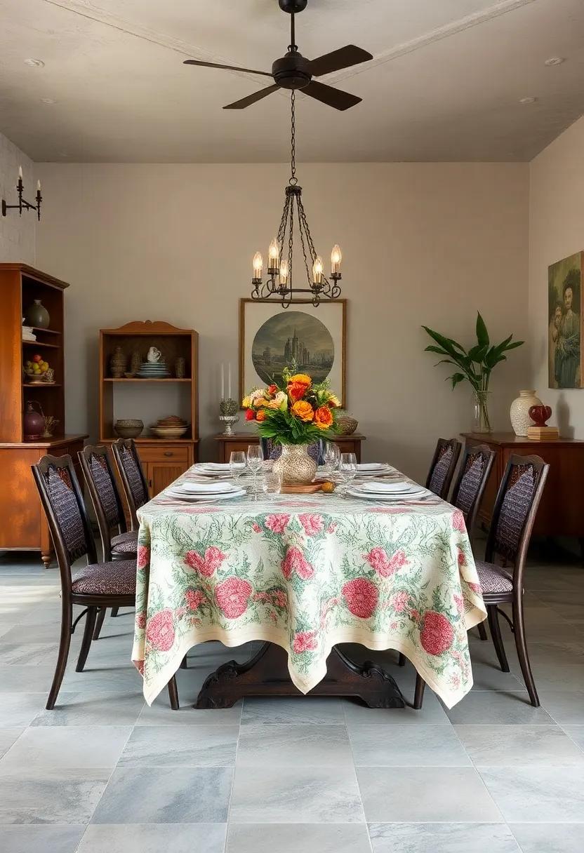 Vintage Tablecloths: Drape your dining ⁣table in history with colorful, patterned vintage tablecloths that tell a story of‍ bygone eras