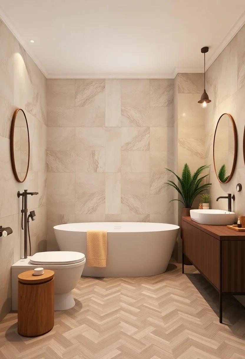 Elegant Tiling Patterns: Instead of standard ⁣layouts, consider herringbone or chevron patterns with your tiles to inject personality while maintaining classic appeal