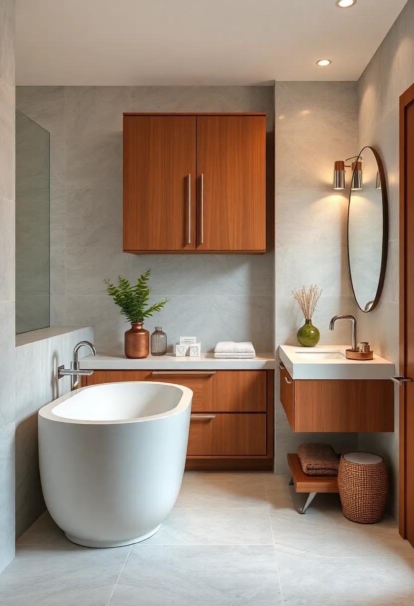 High-Quality Finishes: Choose solid ​wood cabinets and ⁣polished chrome fixtures that promise durability​ and elevate‌ the luxurious feel of your bathroom