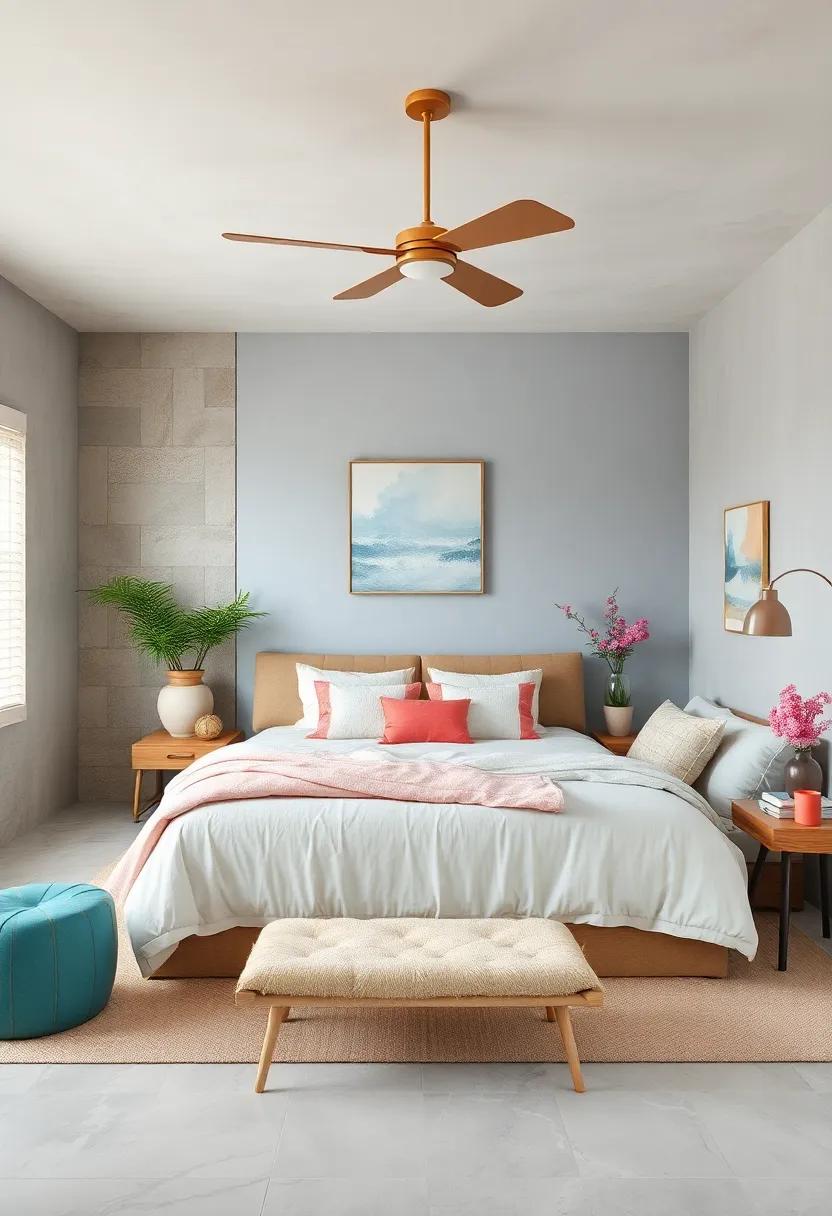 Beachy Tones: Use soft blues ‍and‌ sandy beiges to‍ invoke tranquil​ coastal⁢ vibes, ⁢perfect for relaxation after a long day