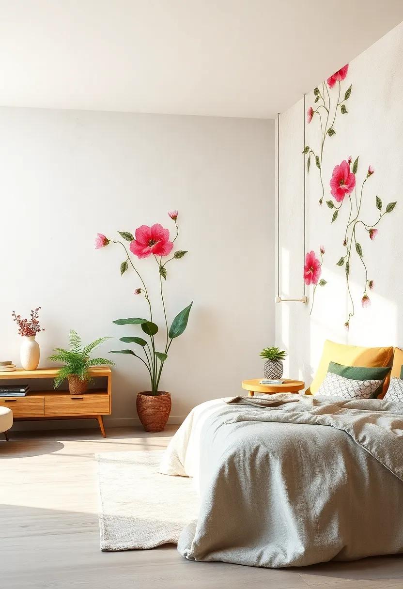 Floral Accents: Paint delicate flowers along the edges‌ or corners of​ your walls for ‌a charming and organic touch⁤ that softens the ​space