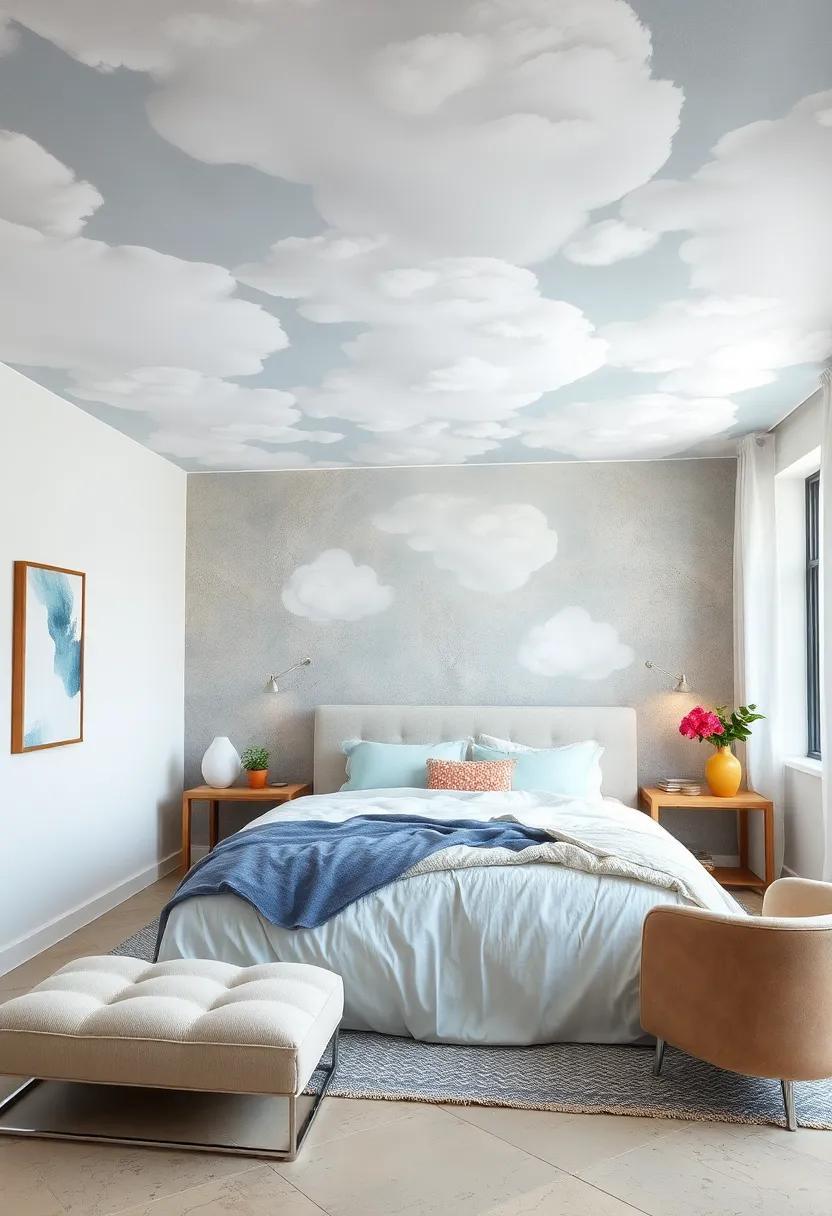 Whimsical Clouds:‍ Paint soft,fluffy clouds across the ceiling ‍for a dreamy effect⁢ that inspires relaxation and imagination
