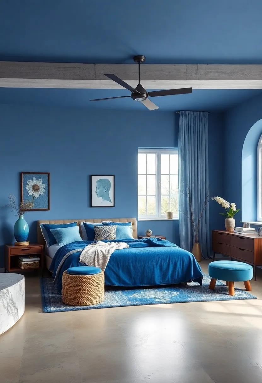 Cerulean Calm: Go⁤ for cerulean blue​ to evoke ⁤a lively yet⁢ serene atmosphere, bridging ⁣the gap between⁤ spirited‍ creativity ⁢and ‍restful comfort