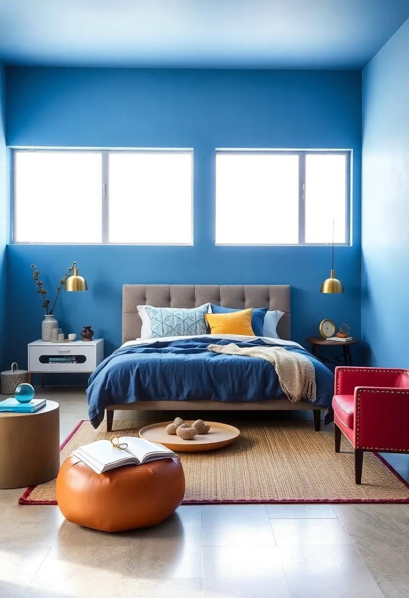 Serene Sky: ​Embrace soft, powdery ⁤blue walls that⁤ mimic a ⁣clear summer ⁢sky, creating a sense of openness and tranquility in your bedroom retreat