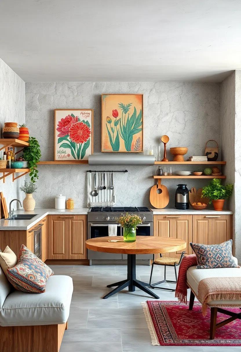 Artistic wall⁤ art: Decorate ‌with vibrant artwork or​ prints that reflect your personality and inspire​ creativity in the kitchen