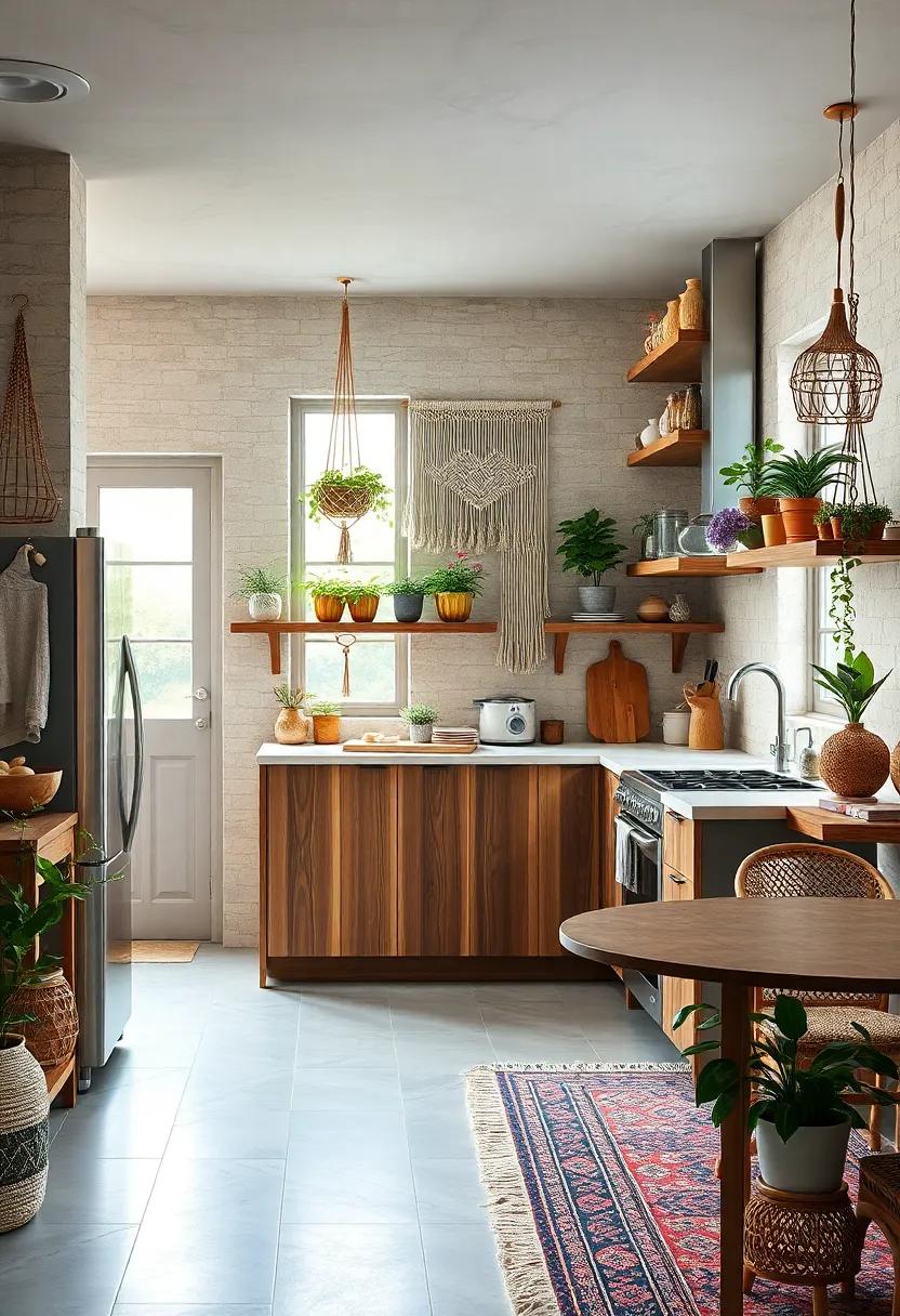 Embrace macramé: Hang macramé wall⁢ hangings or plant holders to introduce texture and a ⁤playful vibe‌ in‍ your kitchen