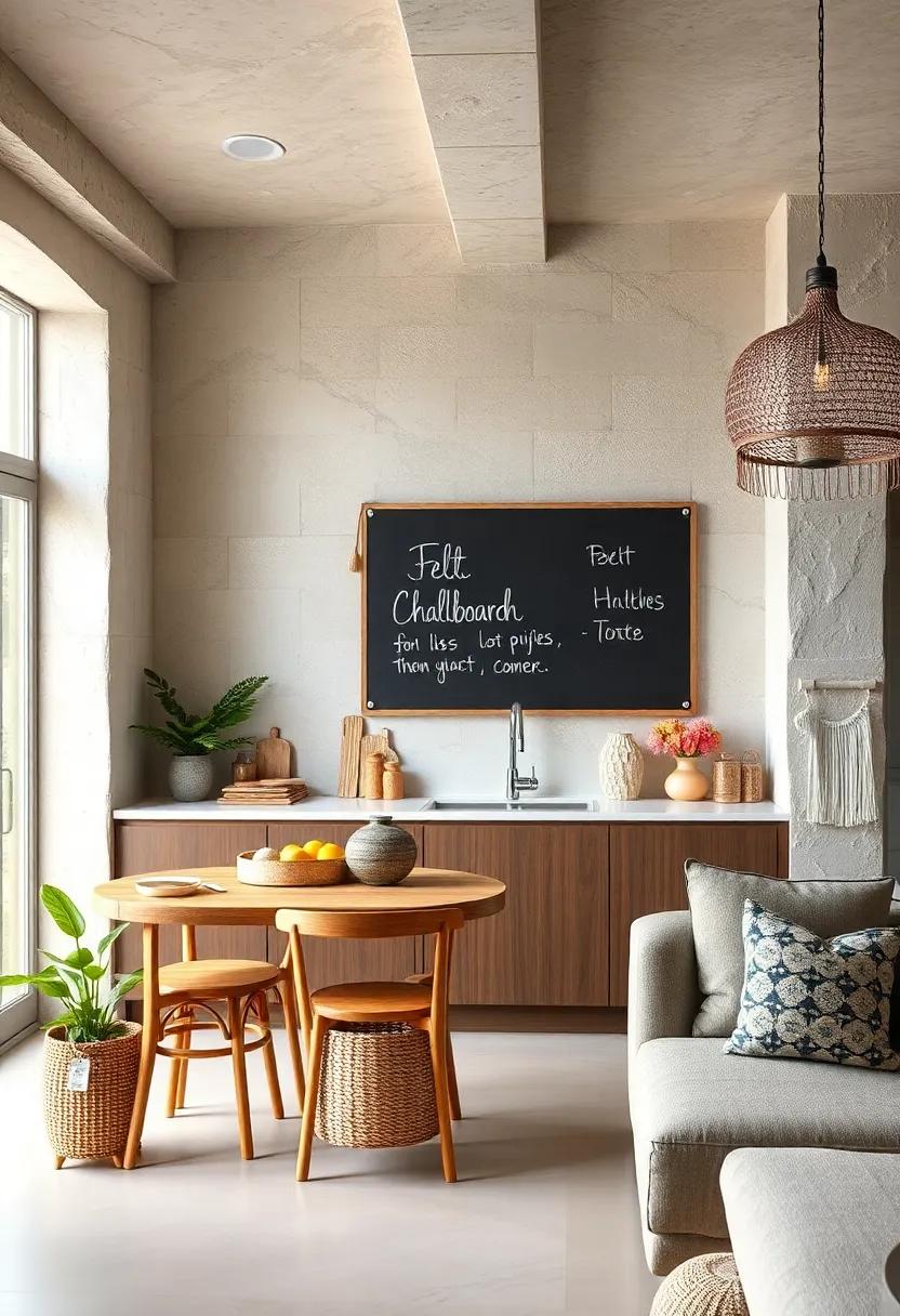 Felt chalkboard: Dedicate ⁢a⁣ wall for ‌a felt chalkboard that‌ allows ⁣for doodles, recipes,​ or daily inspiration