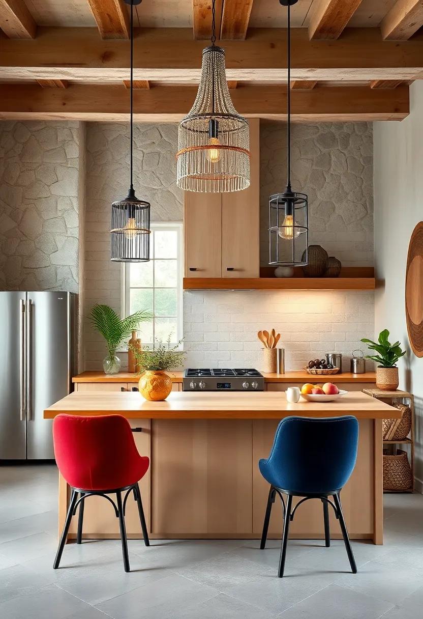 Unique light fixtures: Swap out standard pendants⁣ for eclectic fixtures like beaded‍ chandeliers or vintage lanterns ‌that‍ make a statement