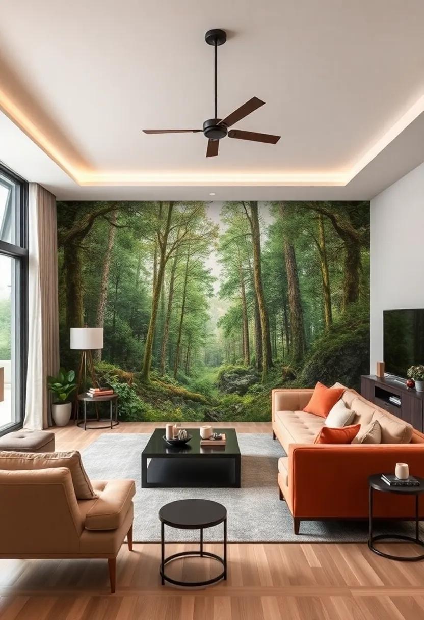 Woodland Wonders:​ Capture the essence of nature⁤ with‌ a forest-themed wallpaper featuring⁢ animals and trees, perfect for ‌connecting your space with ​the outdoors