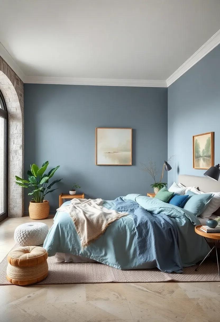 Dusty Blue: A muted shade of blue that channels ‍a sense of serenity, ⁤dusty blue pairs beautifully with natural ⁢textures for ⁣a⁢ calming ‍décor
