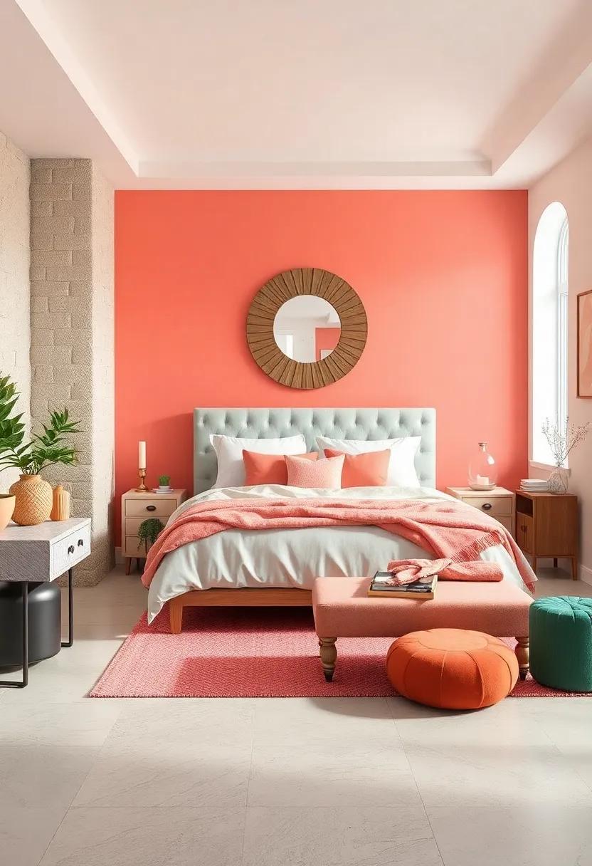 Light Coral: This soft and ⁤cheerful hue brings ⁢a ‌touch‍ of vibrancy without overwhelming, ⁤making ‍it⁢ ideal for ​a refreshing bedroom‍ palette