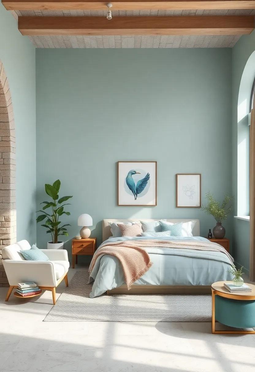 Pale Aqua: This airy blue-green tone mirrors tranquil waters, instantly promoting calmness and relaxation‍ in your personal retreat