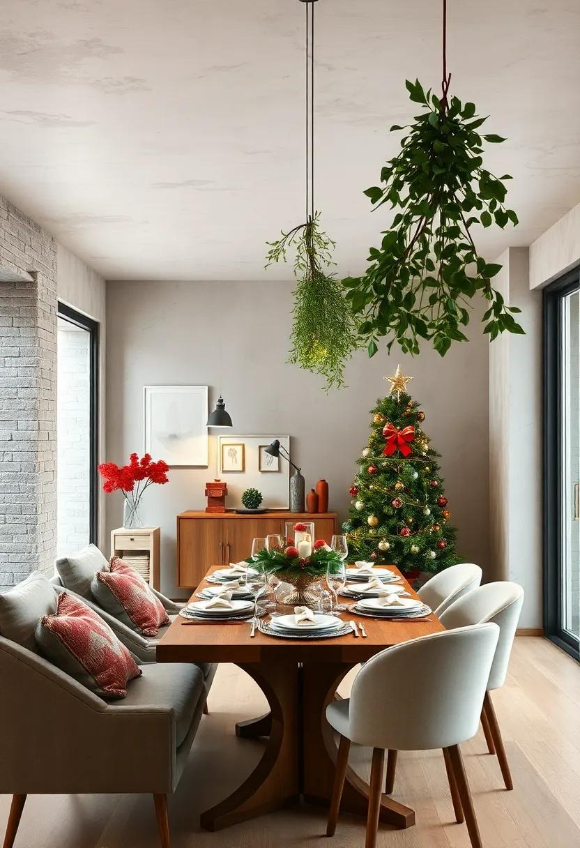 Mistletoe Moments:​ Hang sprigs of mistletoe over ⁢the dining space, encouraging festive cheer and playful interactions ⁢among guests