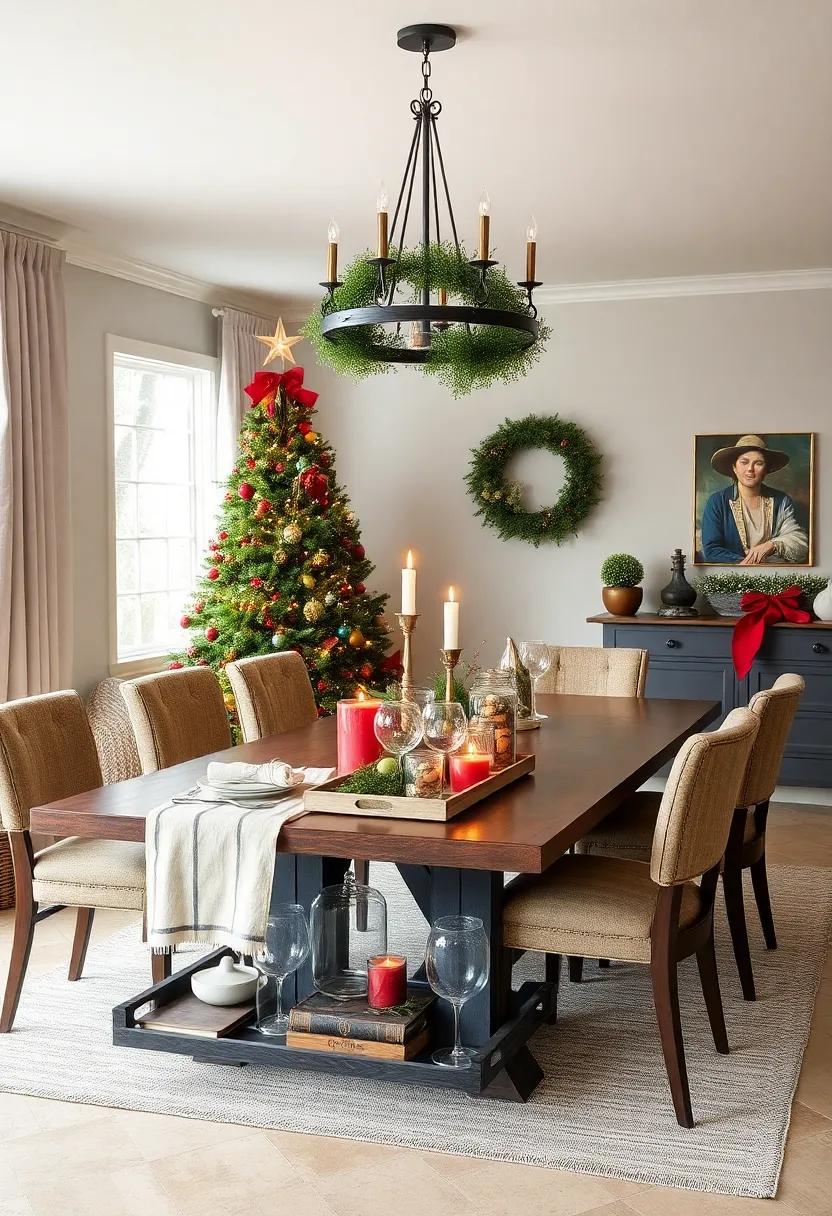 Ornamental‌ Branches: ​Use tall ⁤branches adorned ⁤with ornaments or ⁢fairy lights ​as ⁤an eye-catching⁢ table ‍feature that⁣ draws the​ eye upwards