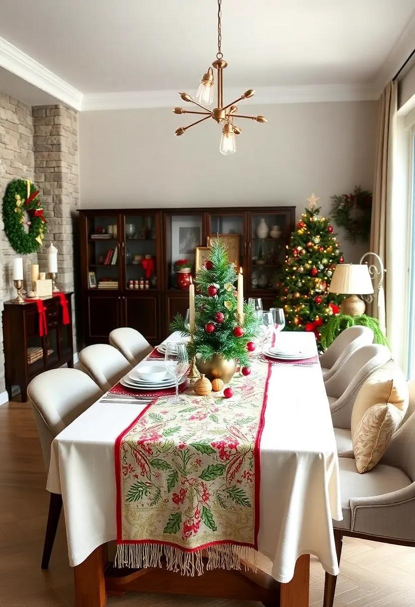Festive ‌Table ​Runner: Use⁤ a beautiful holiday-themed table runner as the ⁣foundation to layer placemats, dishes, and decorations
